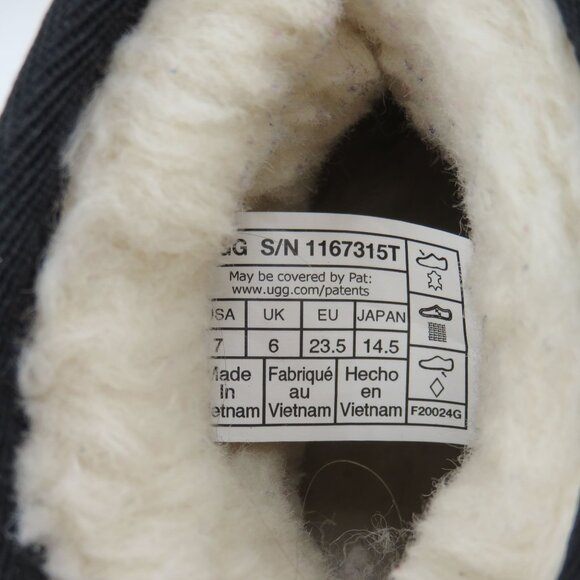 Ugg Toddler 7 US 6 UK 1167315T Kids Classic Mini Pearlized Boot Black Winter - Picture 12 of 15